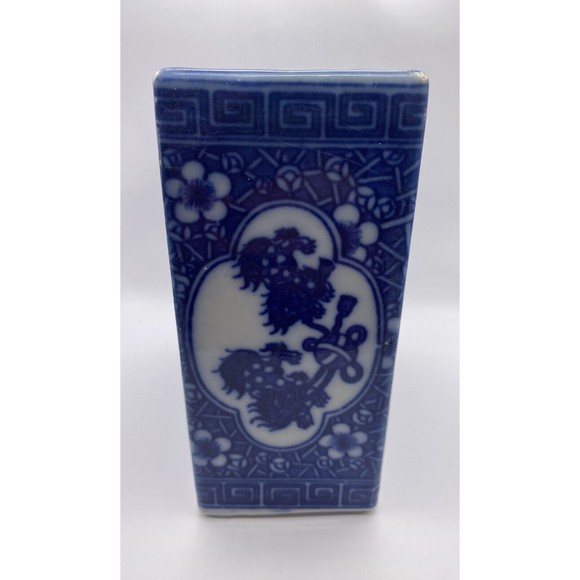 Chinese Blue and White Porcelain Opium Pillow Incense Burner Antique Used - Picture 5 of 16